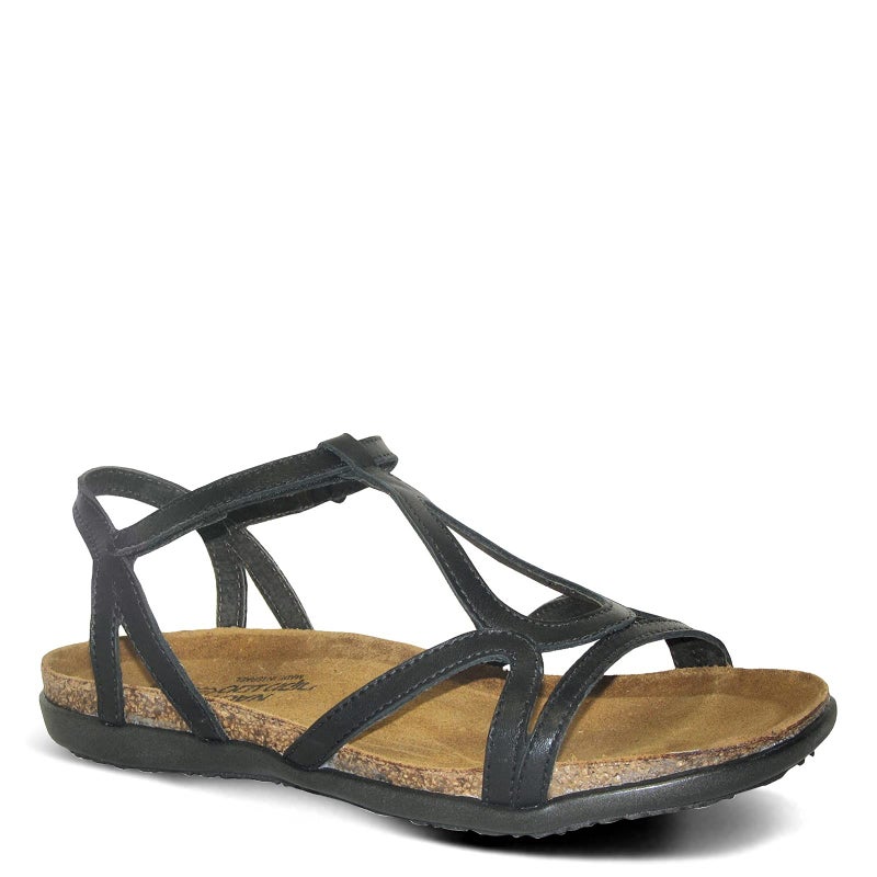 NAOT Women's Dorith Gladiator Sandal, Black Raven Leather, 38 EU/7-7.5 M US - Image 1